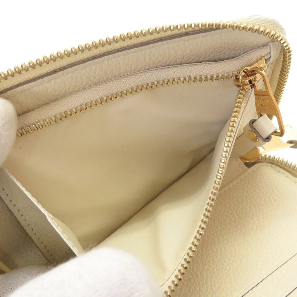 Pre-Owned Louis Vuitton Monogram Implant Portefeuille Secret M93432 Neige Bifold Wallet Round (Good) - Exclusive Design