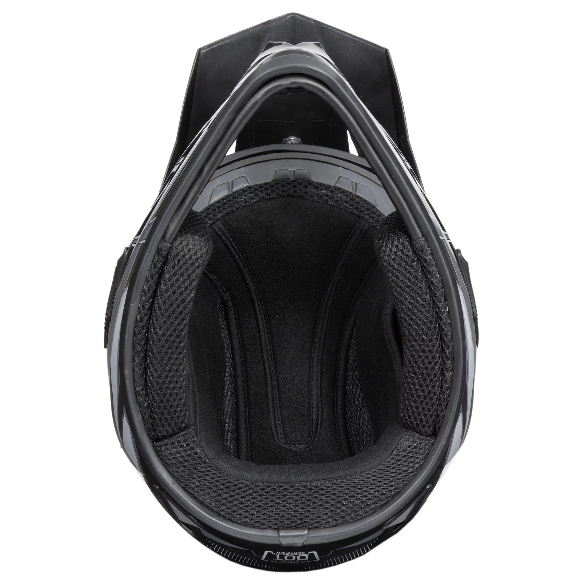 FRENZY Adult MX Helmet, DOT Approved, Black-Grey, XL - Exclusive Design
