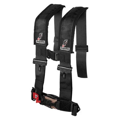 Dragonfire Racing 4-Point H-Style Safety Harness w/Adjustable Sternum Clip 3" Passenger Side Black for Can-Am Maverick X3 Max X DS Turbo R 2017-2018