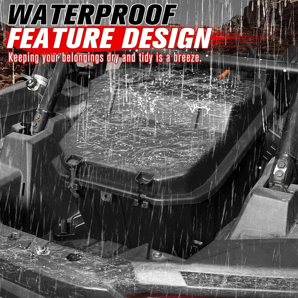 A & UTV PRO Rear Storage Cargo Box with Rubber Latch for Polaris RZR - Exclusive Design