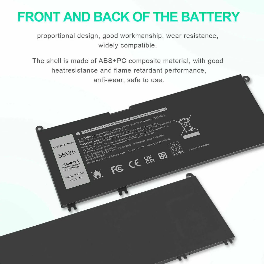 33YDH Laptop Battery For 3380 3590 3580 3480 3490 W7NKD P30E001 US