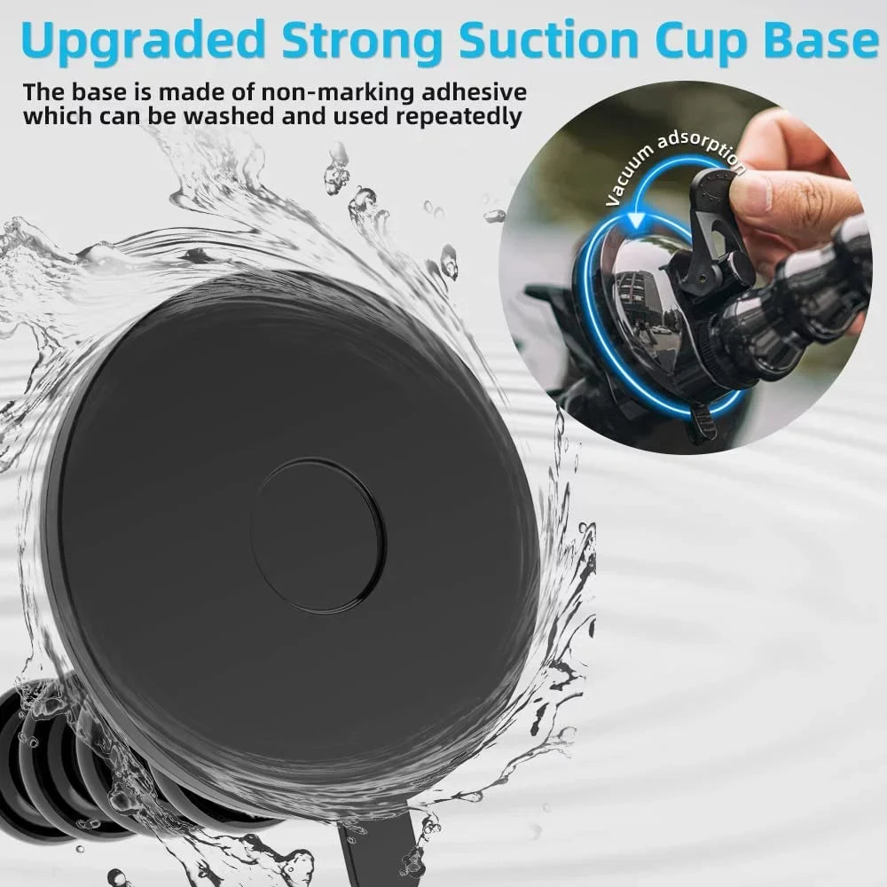 Flexible Gooseneck Suction Cup Camera Car Mount Compatible with Gopro Hero 10 Black,Hero 9/8/7/6/5 Black,DJI