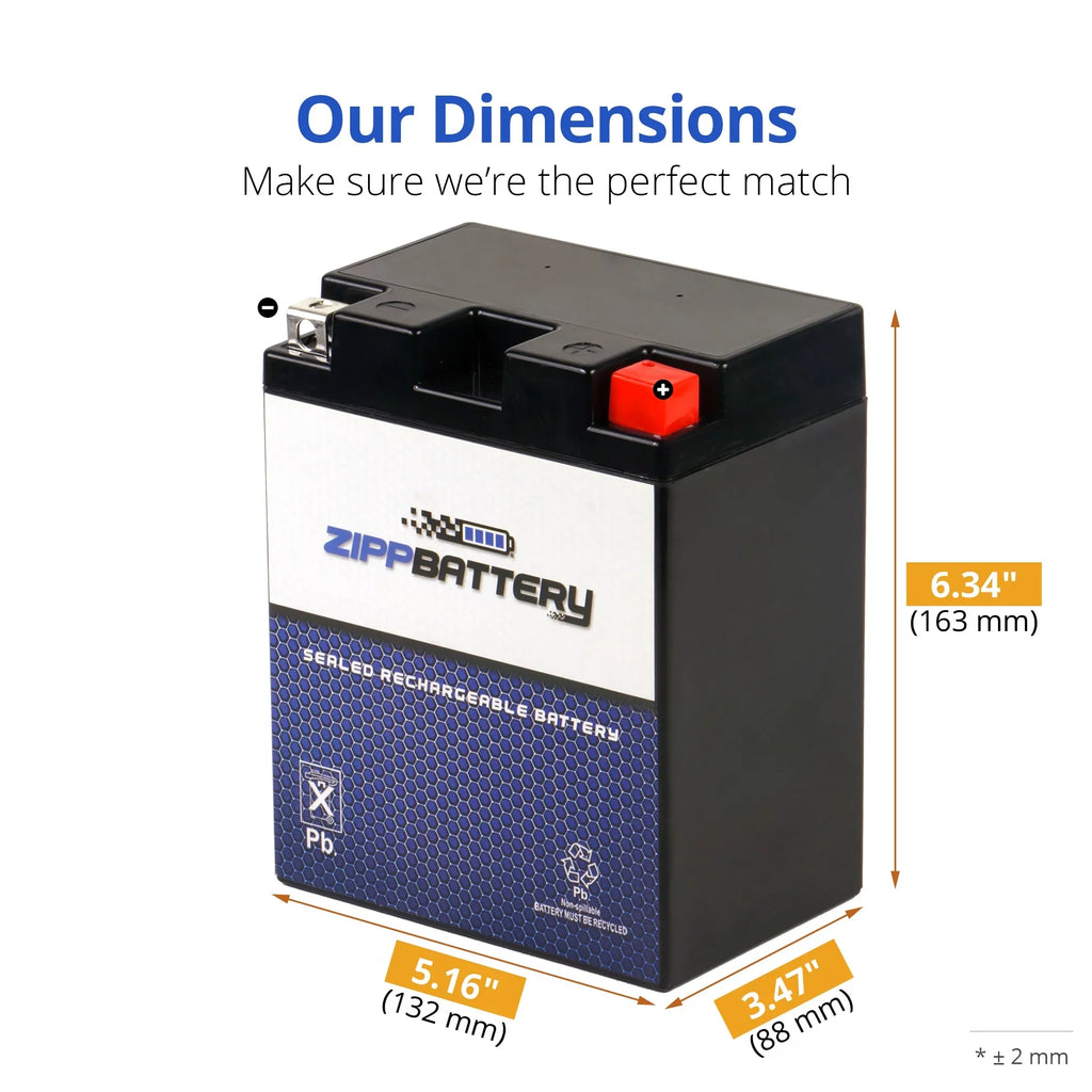Zipp Battery Ytx14ahl-bs (14ahl-bs 12 Volts,12 Ah, 210 Cca) Motorcycle Battery for Suzuki 750cc Gs750 Katana 1983