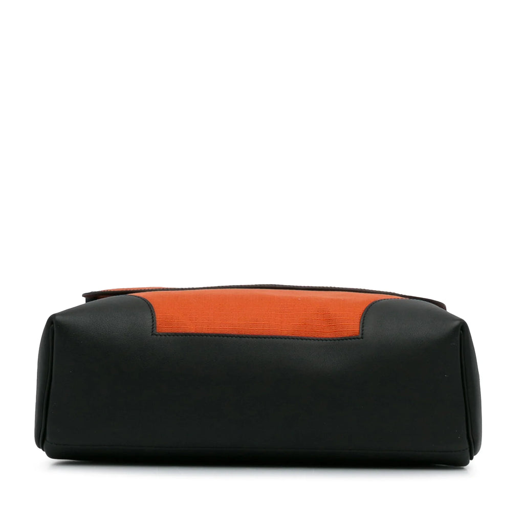 Pre-Owned Authenticated HermÃ¨s Allback Messenger Bag Canvas Fabric Orange Crossbody Bag Unisex (Good) - Exclusive Design