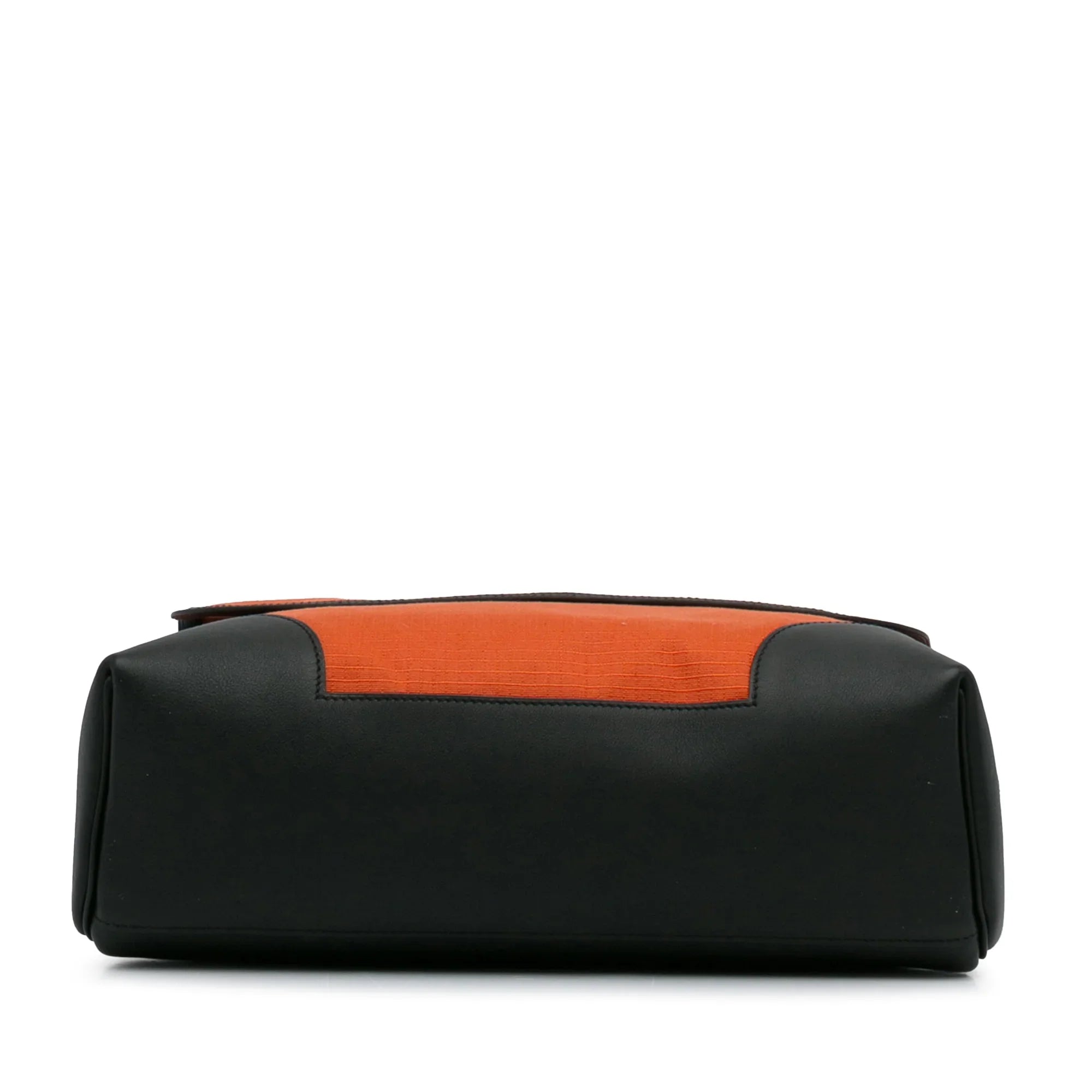 Pre-Owned Authenticated HermÃ¨s Allback Messenger Bag Canvas Fabric Orange Crossbody Bag Unisex (Good) - Exclusive Design