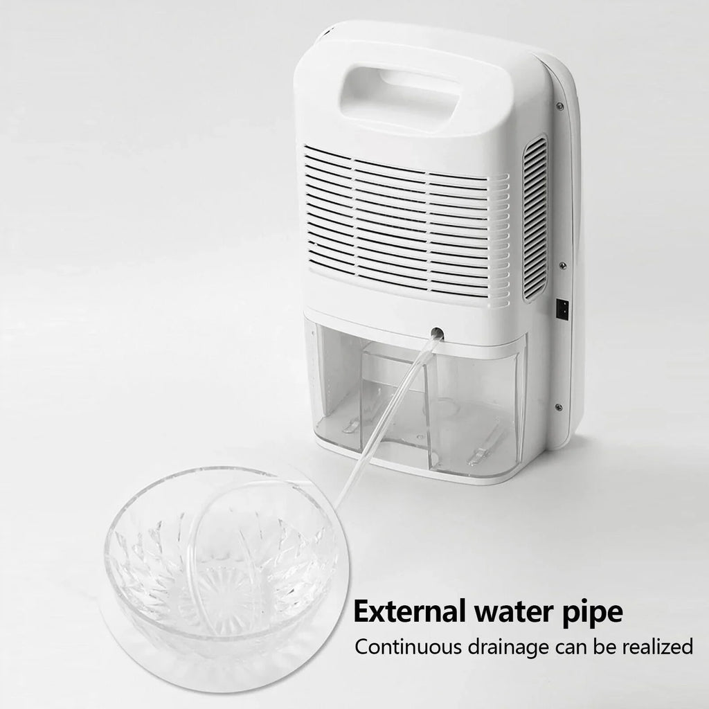 Stylish ZhdnBhnos Portable MIni Compact Dehumidifier Moisture Dryer w/ Drain Hose 2.5L Water Tank for Bedroom Caravan RV Garage
