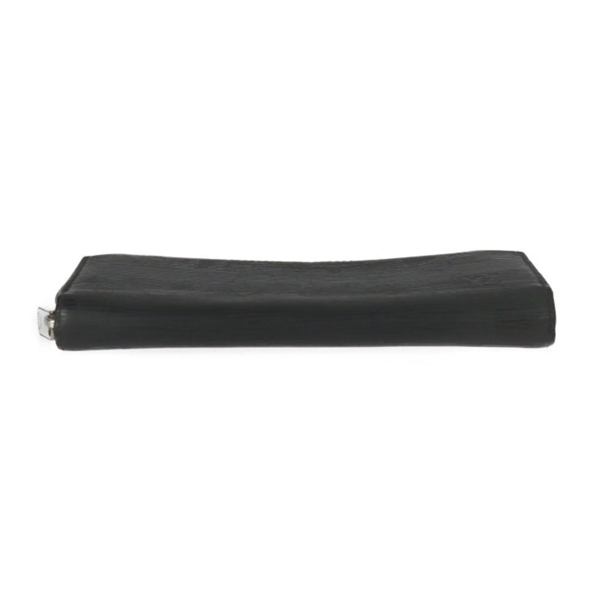 Pre-Owned LOUIS VUITTON Louis Vuitton Zippy Wallet Long M61857 Epi Leather Black Silver Hardware Round Zipper (Good)