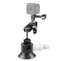 PULUZ PU845B Suction Cup Mount for Action Camera Suction Camera Mount Bracket Dual 360Â° Rotatable Ballheads Replacement for GoPro Hero 11/10/9/8, Osmo Action 3/2 - Exclusive Design