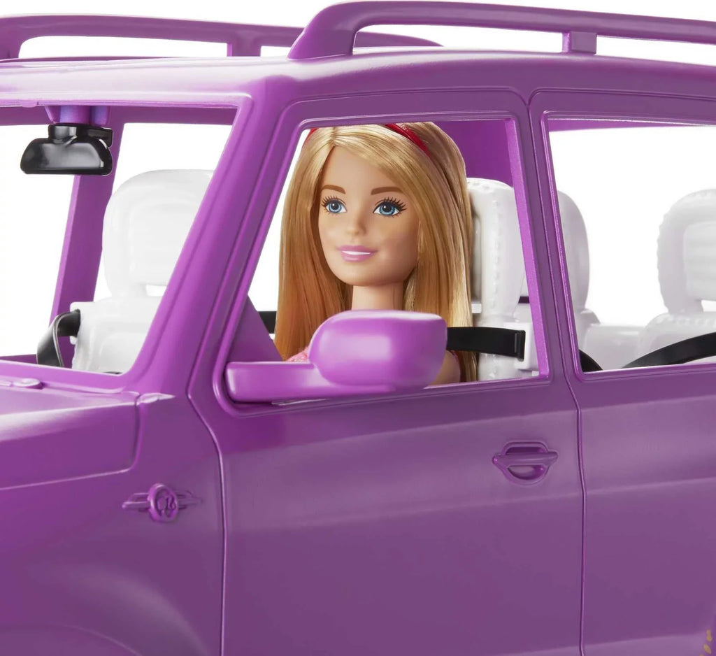 Barbie Sweet Orchard Farm Doll & Vehicle Set with Blonde Doll & Purple 4-Seater Off-Roading Toy Car