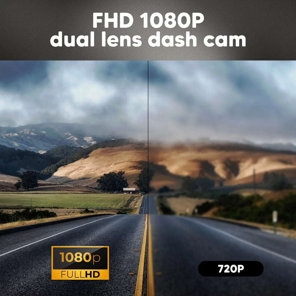 Dash Cam Front and Inside for Car, Dual Dash Cam W/32GB TF Card, HD 1080P Car Camera Dual Lens, Wide Angel DVR Car Parking Driving Recorder Night Vision Loop Recording G-Sensor - Exclusive Design
