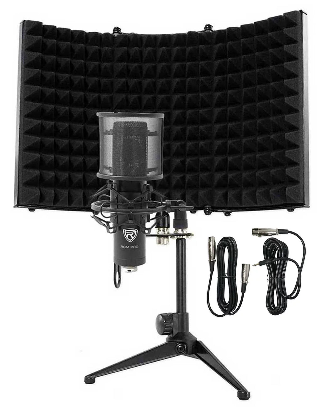Rockville RCM PRO Studio/Recording Podcast Condenser Microphone+Isolation Shield - Exclusive Design