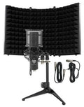 Rockville RCM PRO Studio/Recording Podcast Condenser Microphone+Isolation Shield - Exclusive Design