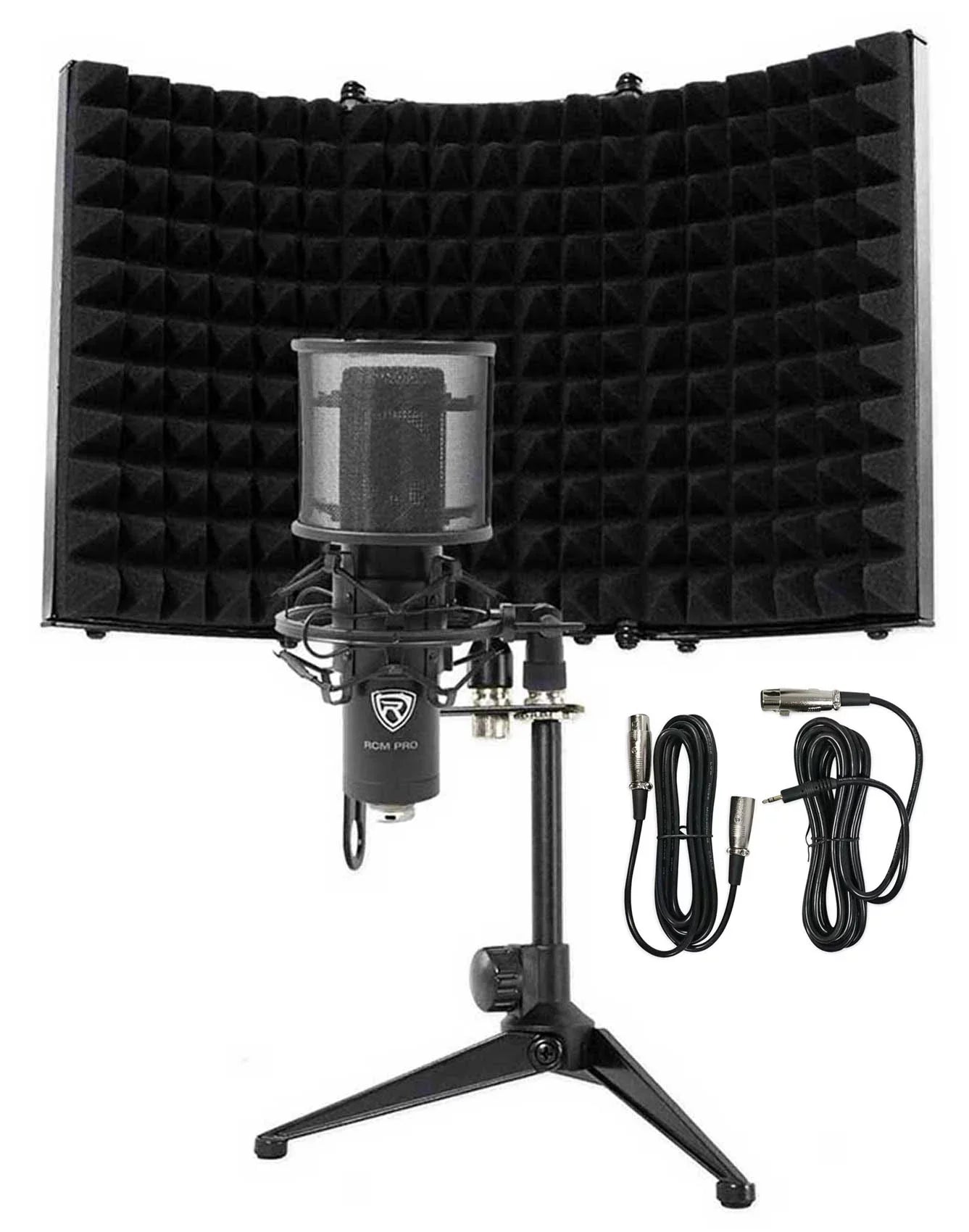 Rockville RCM PRO Studio/Recording Podcast Condenser Microphone+Isolation Shield - Exclusive Design