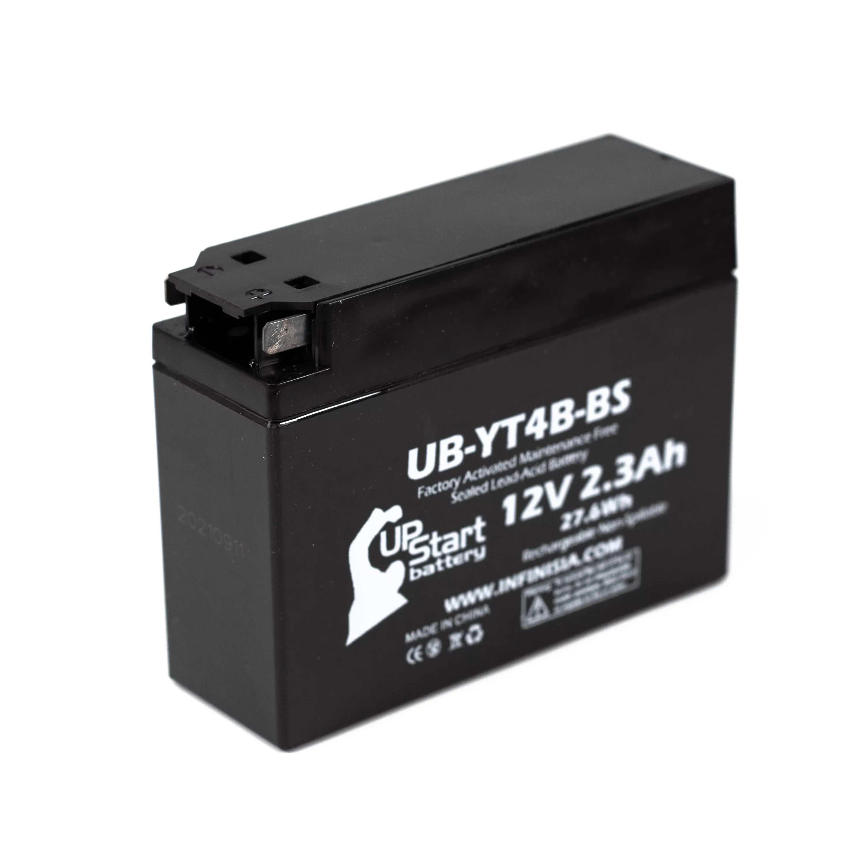 2-Pack UpStart Battery Replacement 2012 Yamaha SR400 (FI) 400CC Factory Activated, Maintenance Free, Motorcycle Battery - 12V, 2.3Ah, UB-YT4B-BS - Exclusive Design