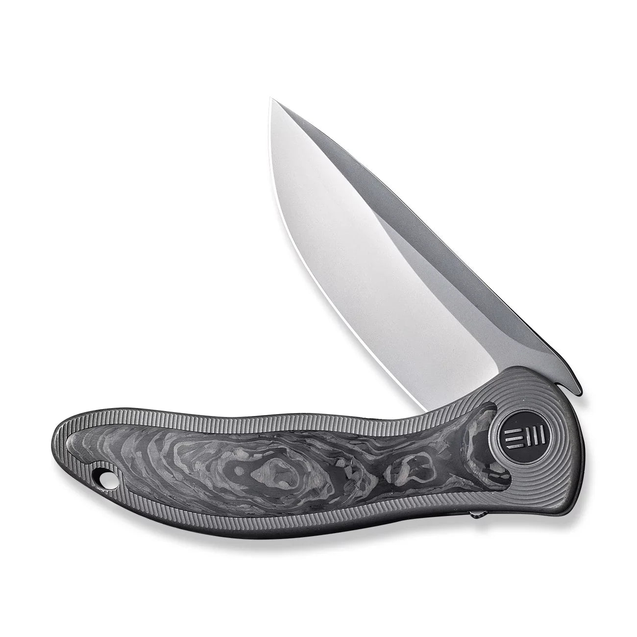 WE KNIFE Synergy2v2 Frame Lock 18046CF-1 Knife 20CV Stainless Carbon Fiber & Titanium Pocket Knives - Exclusive Design