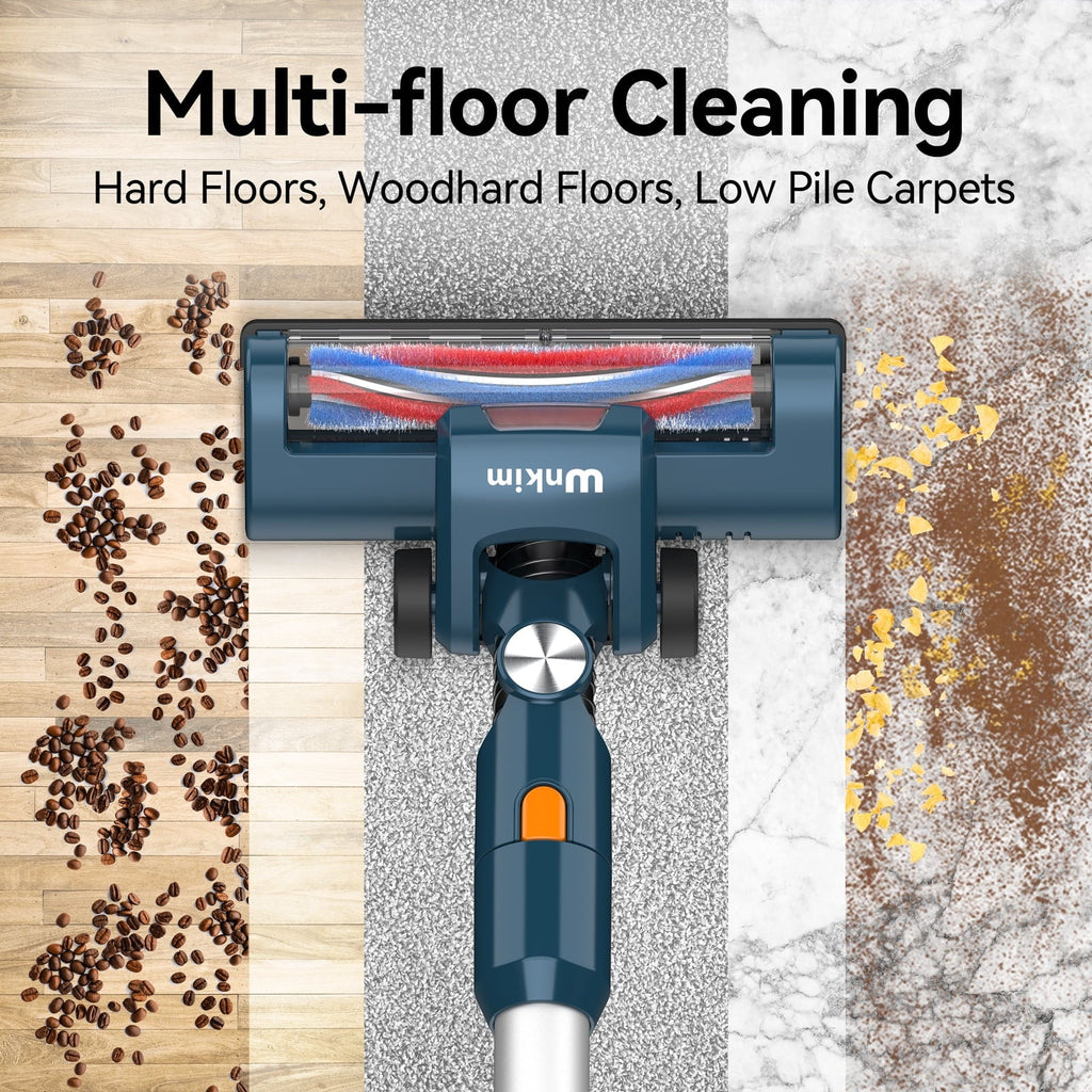 Stylish Wnkim Cordless Vacuum Cleaner, 6-in-1 Stick Vacuum with 2200 mAh Battery, Powerful Lightweight Vacuum Cleaner up to 35 Mins Runtime, for Home Hard Floor Carpet Pet Hair, M5