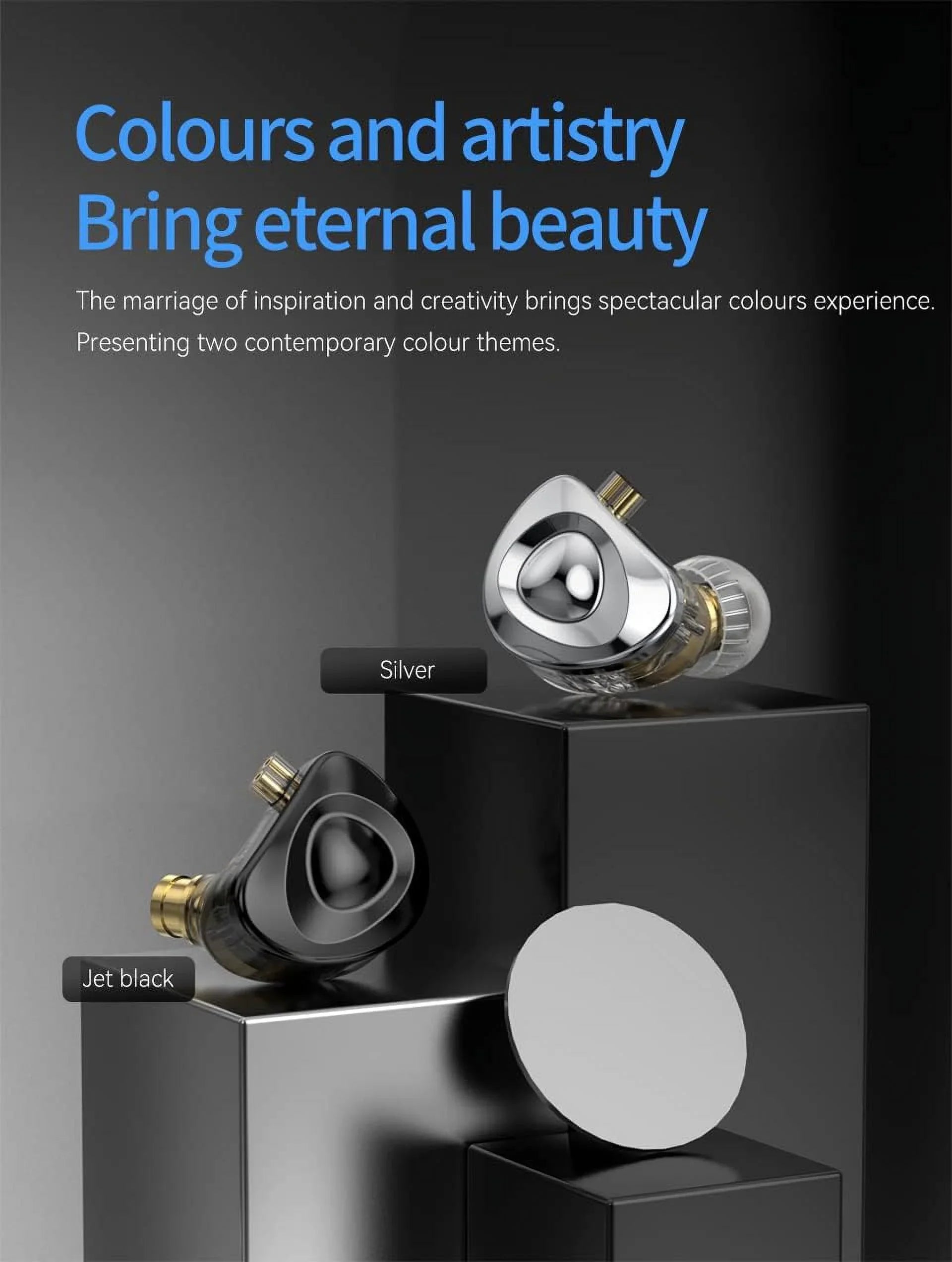 Stylish Kinboofi TRN MT4 in Ear Monitor Headphone, 10mm Dual Magnet Dyna Drive Earphone with 4- Silver-Plated Copper