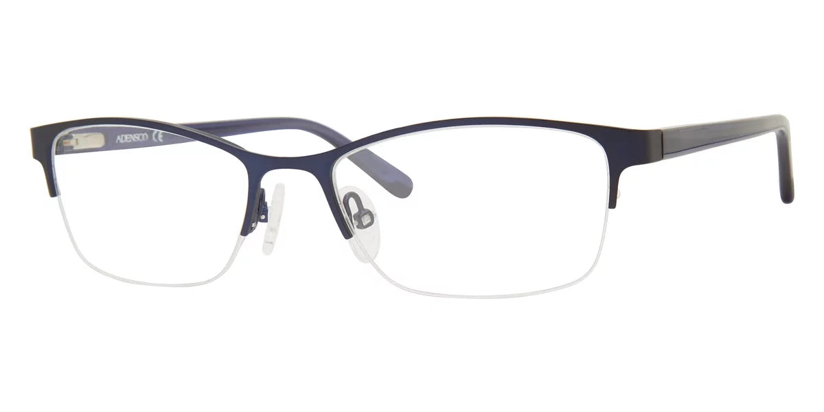 Stylish Adensco 230 Semi-Rimless Cat Eye/Butterfly Blue Eyeglasses