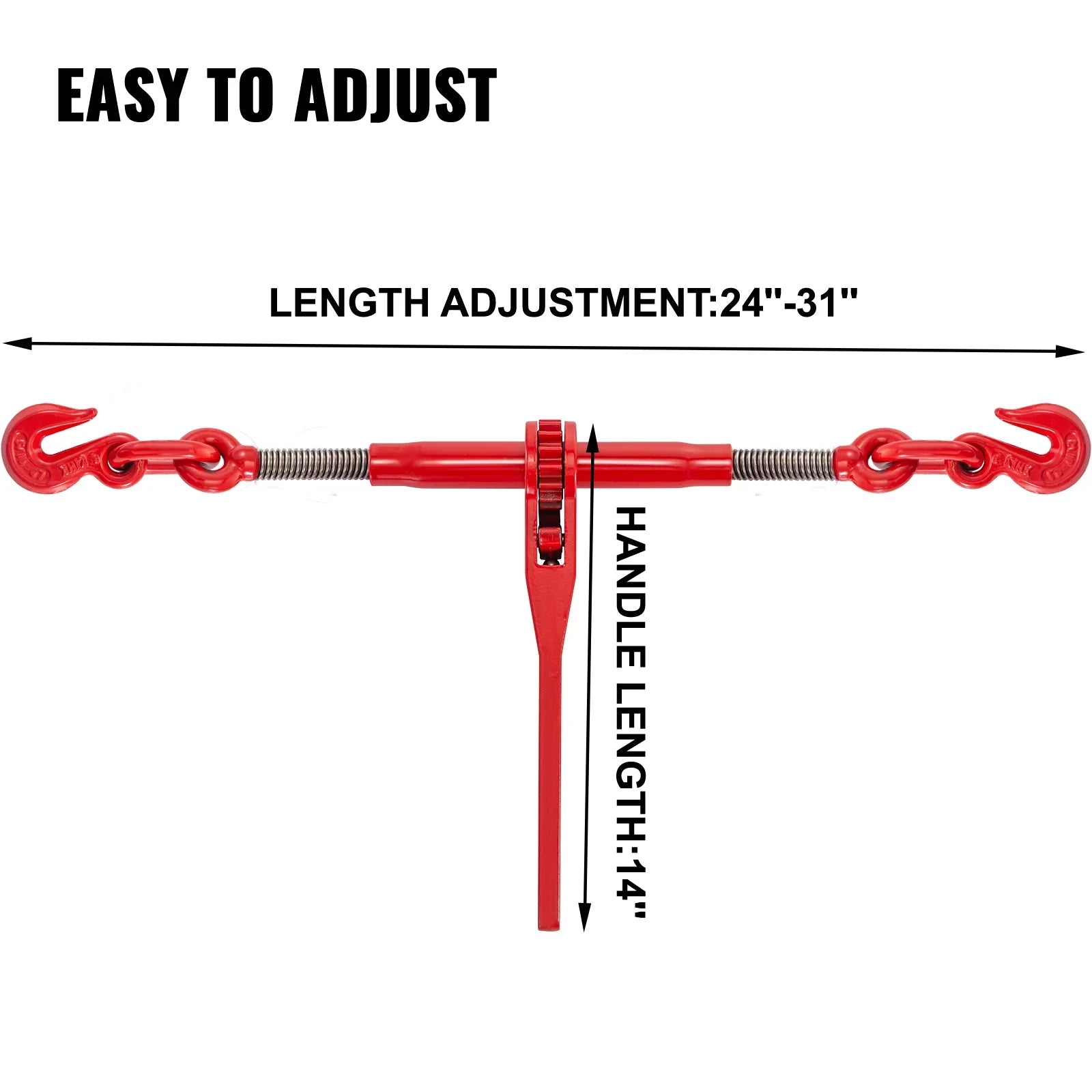 BENTISM Chain Binder Ratchet Load Binder 5/16in-3/8in, 6600lbs for Tie Down, 2pcs