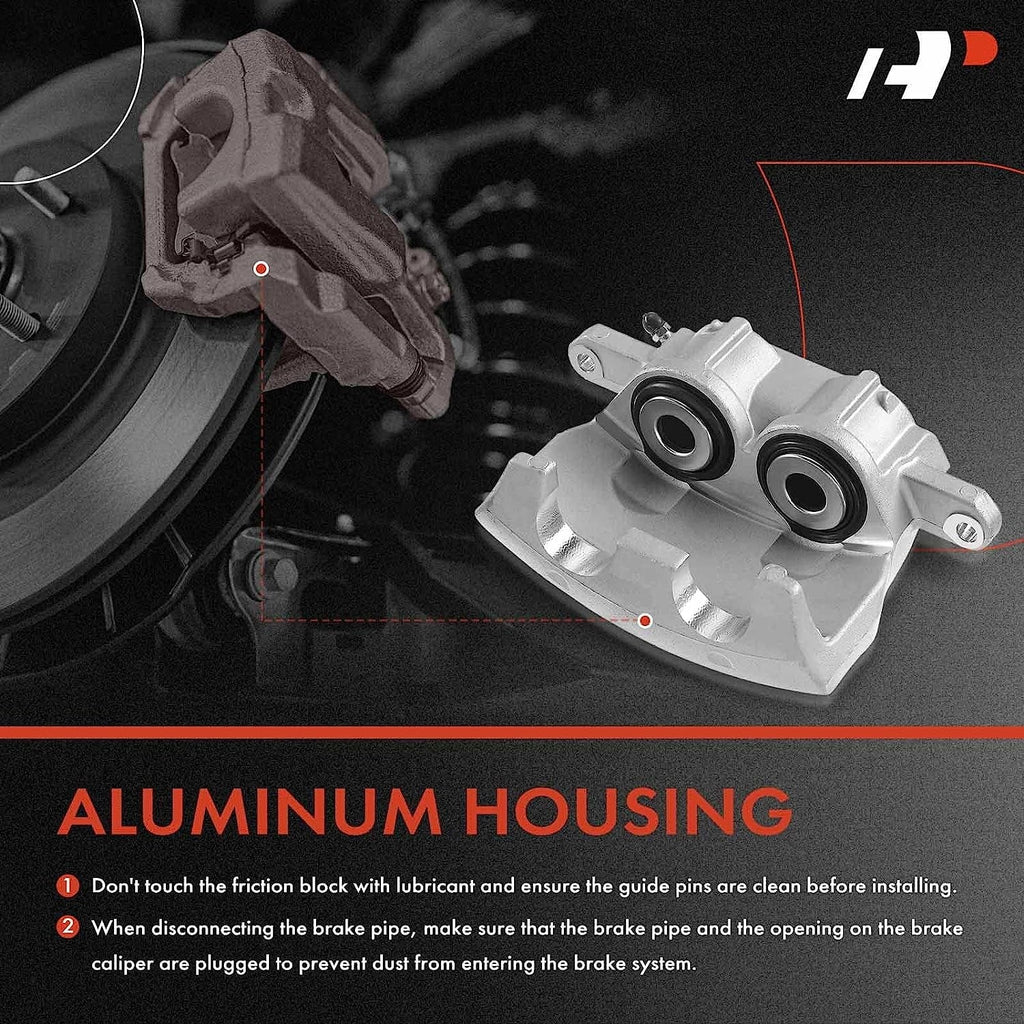 A-Premium Disc Brake Caliper Assembly Without Bracket Compatible with Select Dodge Models - M300/RM300 1973-1974, M350/R300 1974 - Front Left Driver Side - Exclusive Design