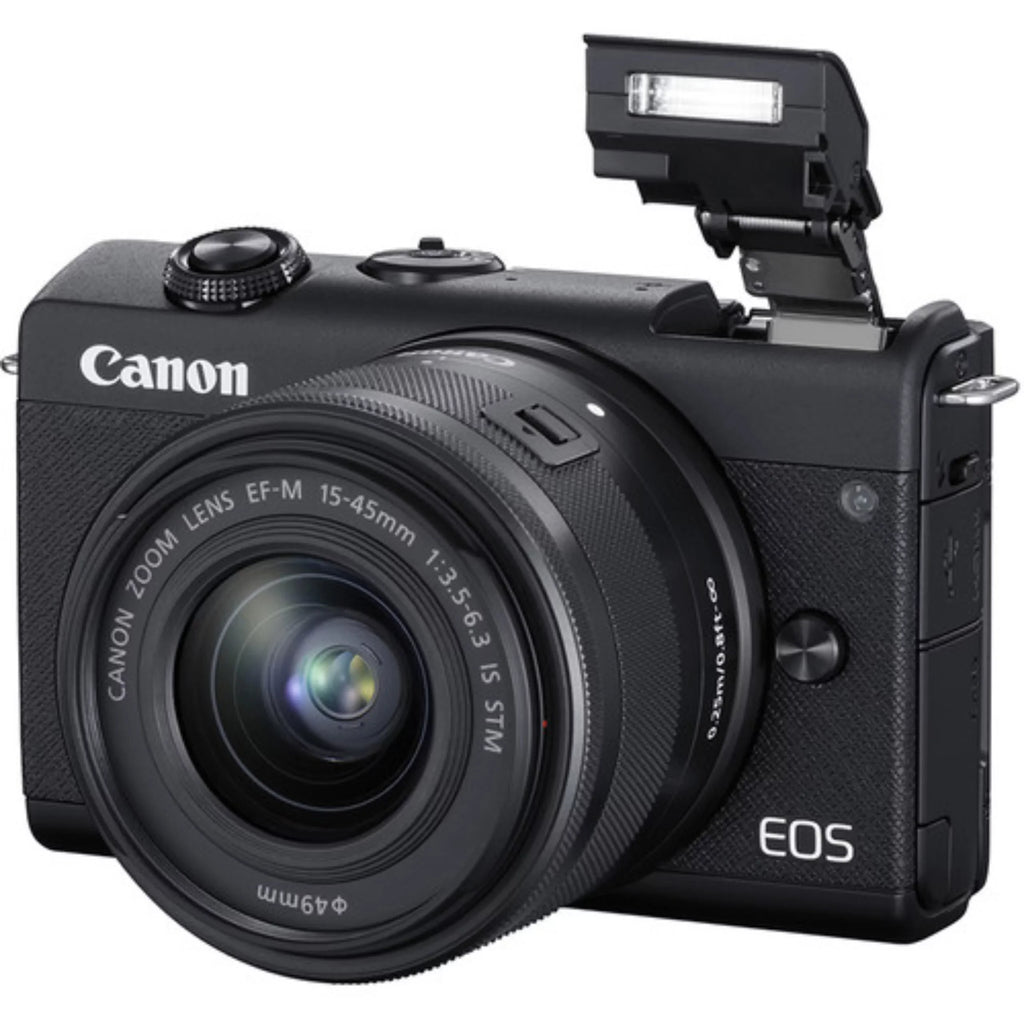 Canon EOS M200 Mirrorless Digital Camera Dual Lens Kit (Black) - Exclusive Design