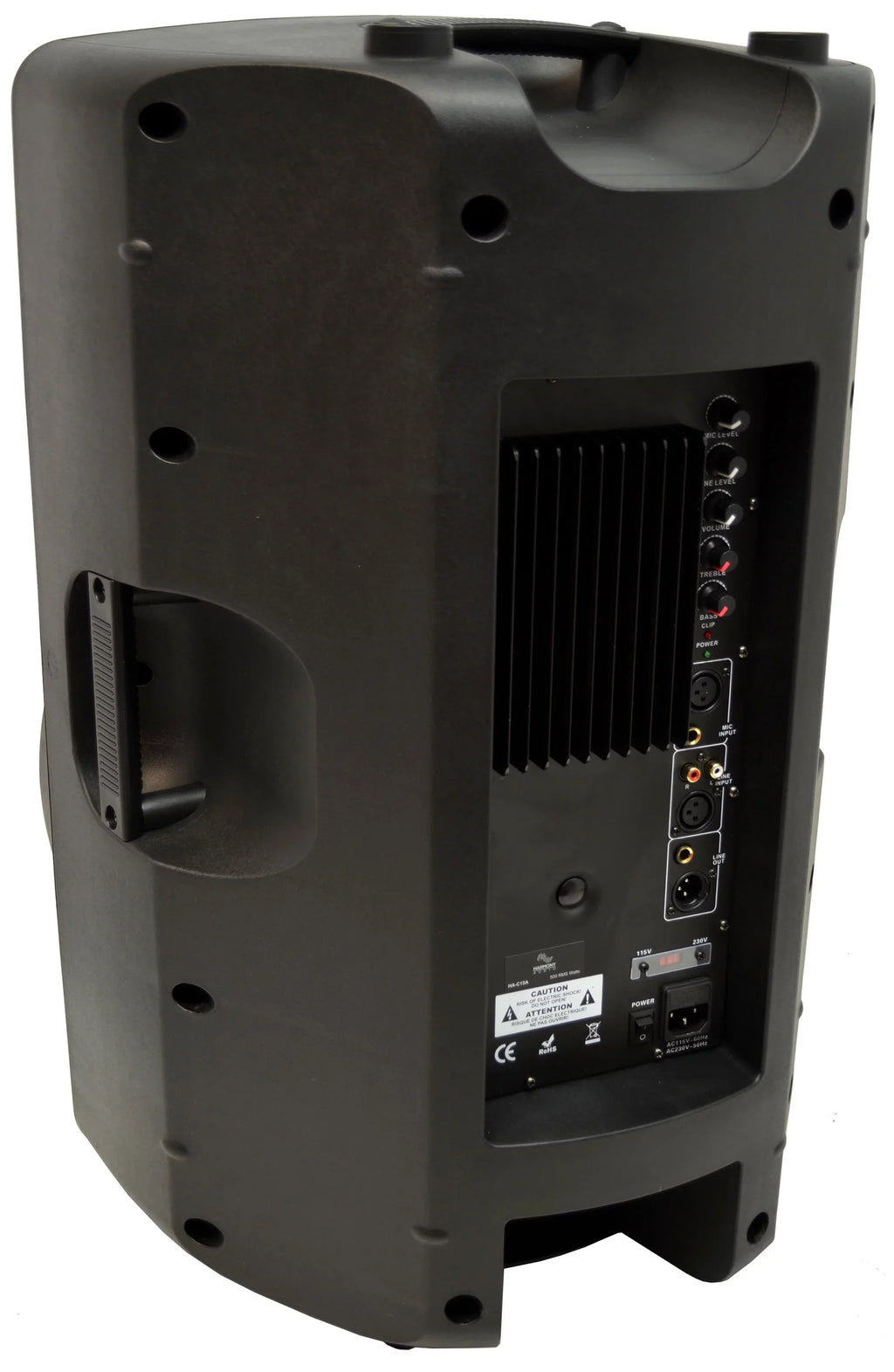 Harmony Audio HA-C15A Pro DJ 15" Powered 1000W Active PA Speaker & Wall Mount - Exclusive Design