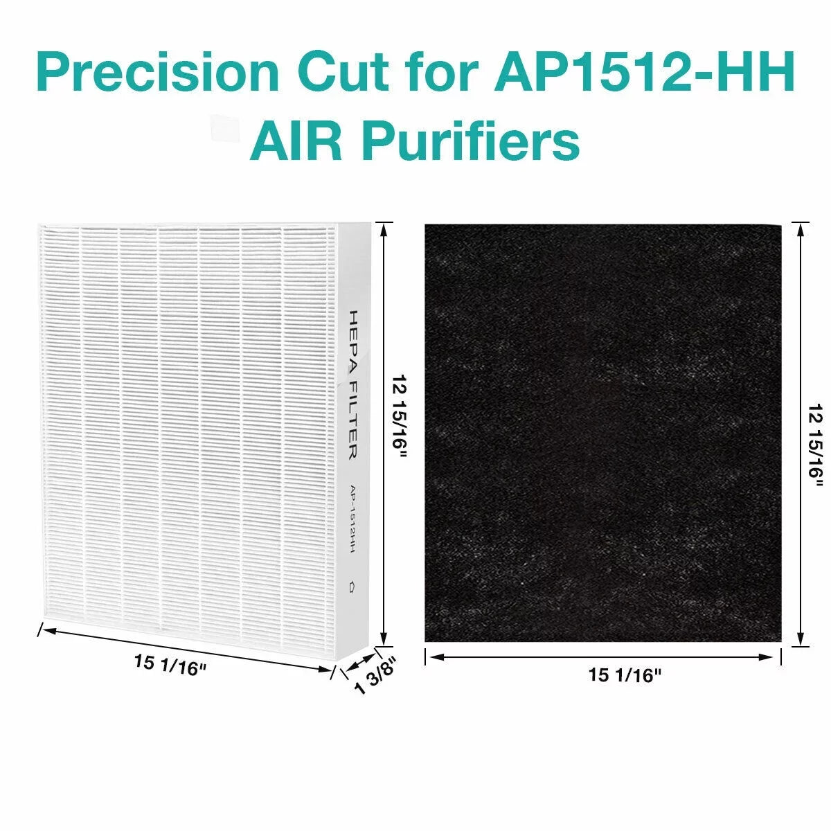 Stylish Membrane Solutions AP-1512HH Filter, Part# 3304899, Compatible with Coway Air Purifiers with Carbon Pre Filters, 2 Pack