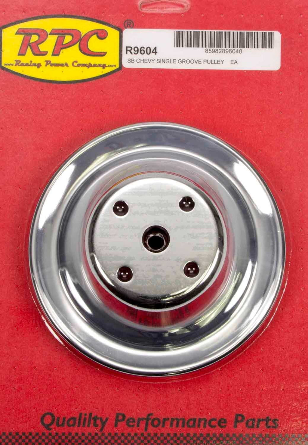 Stylish Racing Power Company R9604 Chrome Lwp Pulley For Small Block Chevy