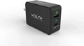 Professional 33W QC 3.0 Compatible with Sony Xperia XA/P/Z5/Z3/Z3v/Z2/E5 Quick Adaptive Fast Charge 3.0 with Folding Blade Plus Both MicroUSB/Type-C Cables [Black/UL Certified]