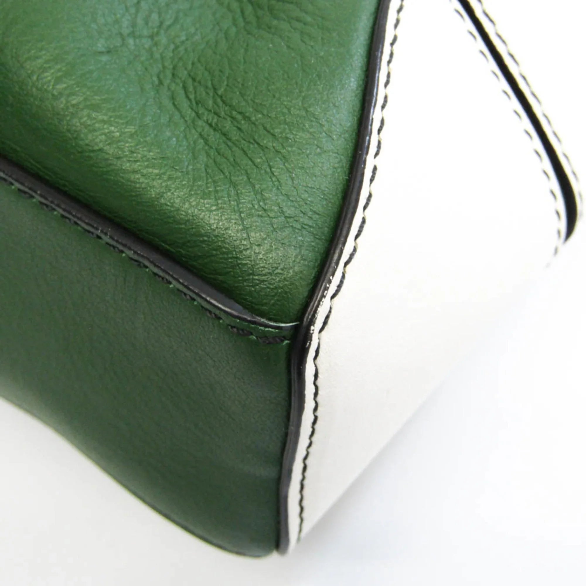 Pre-Owned Emilio Pucci Logo Mark 61BC15 Women,Men Leather Shoulder Bag Black,Green,White (Good)