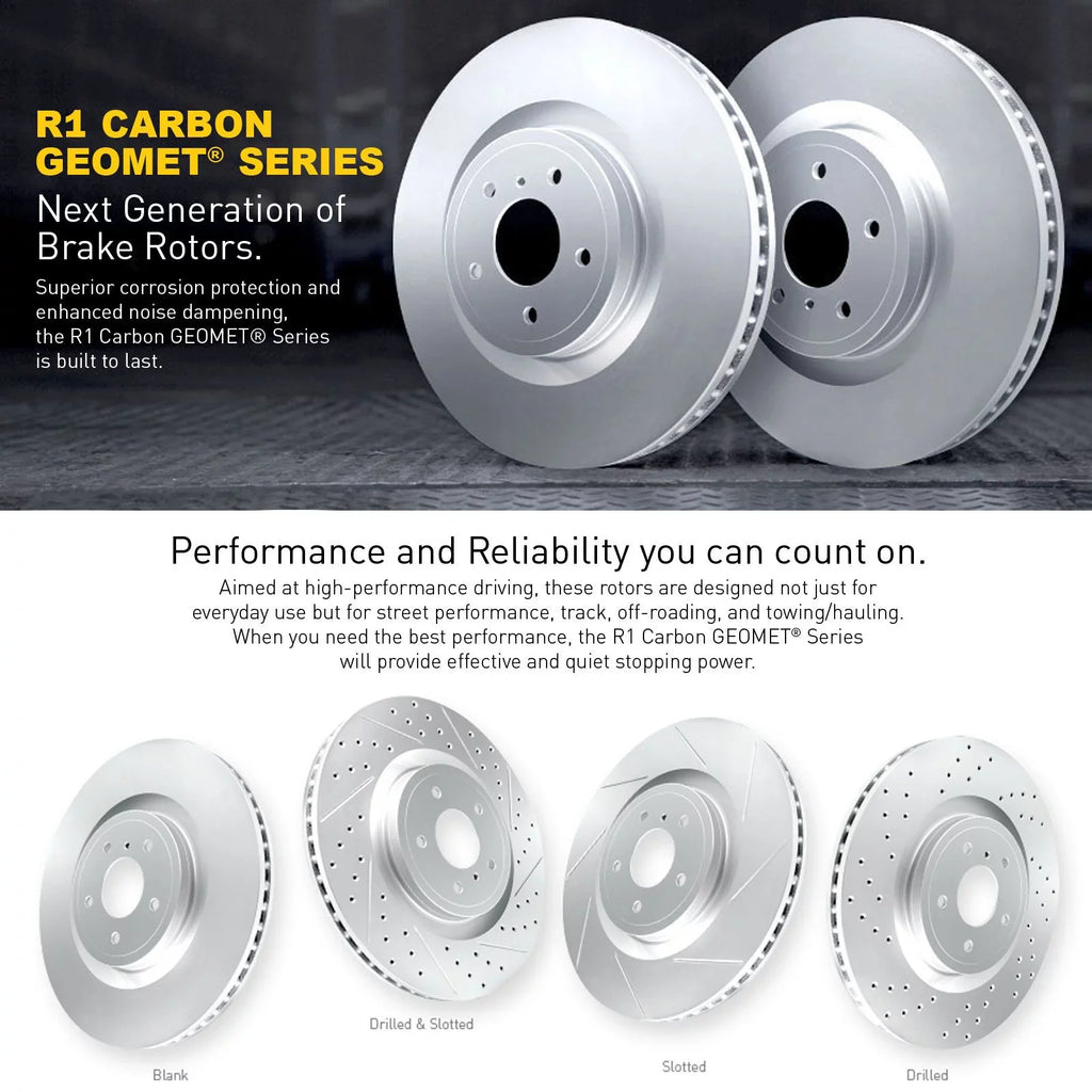 R1 Concepts Wdpn1 42010 R1 Concepts Brake Rotor Carbon Coated Fits select: 2014-2022 JEEP CHEROKEE