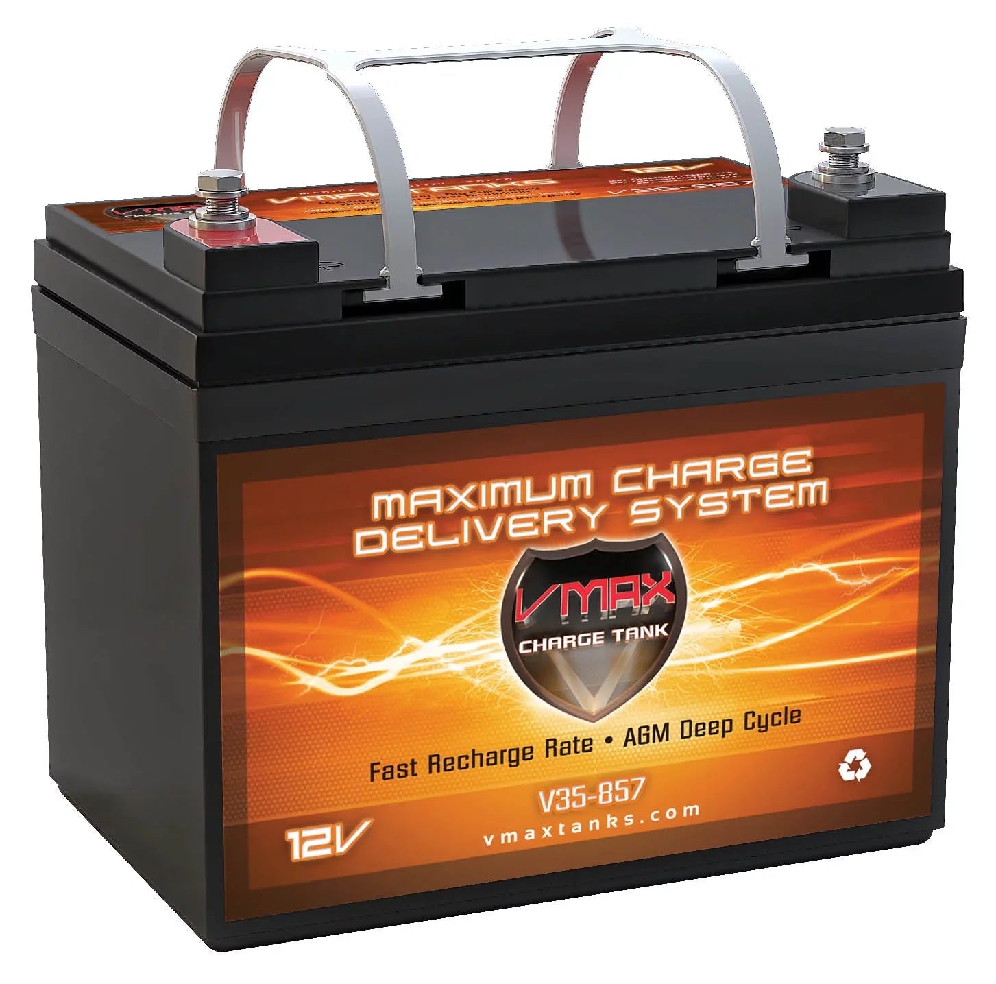 Stylish Vmax V35-857 12 Volt 35AH AGM U1 Battery for Minn Kota Traxxis 45lb Trolling Motor Boat Vehicle