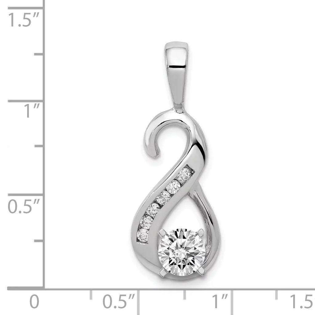 14k White Gold 6-1.9mm AAA Diamond Semi-mount Peg Slide QXSW136AAA