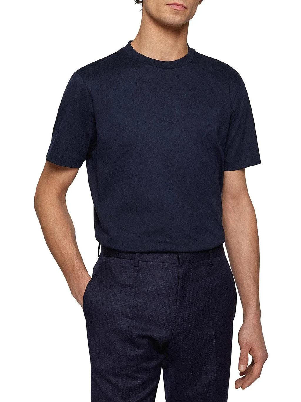 Boss Mens Cotton Crewneck T-Shirt