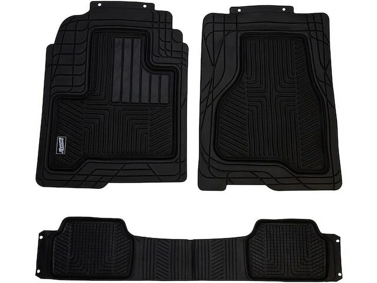 Stylish Floor Mat Set 3 Piece - Compatible with 1998 - 2018 Nissan Frontier 1999 2000 2001 2002 2003 2004 2005 2006 2007 2008 2009 2010 2011 2012 2013 2014 2015 2016 2017