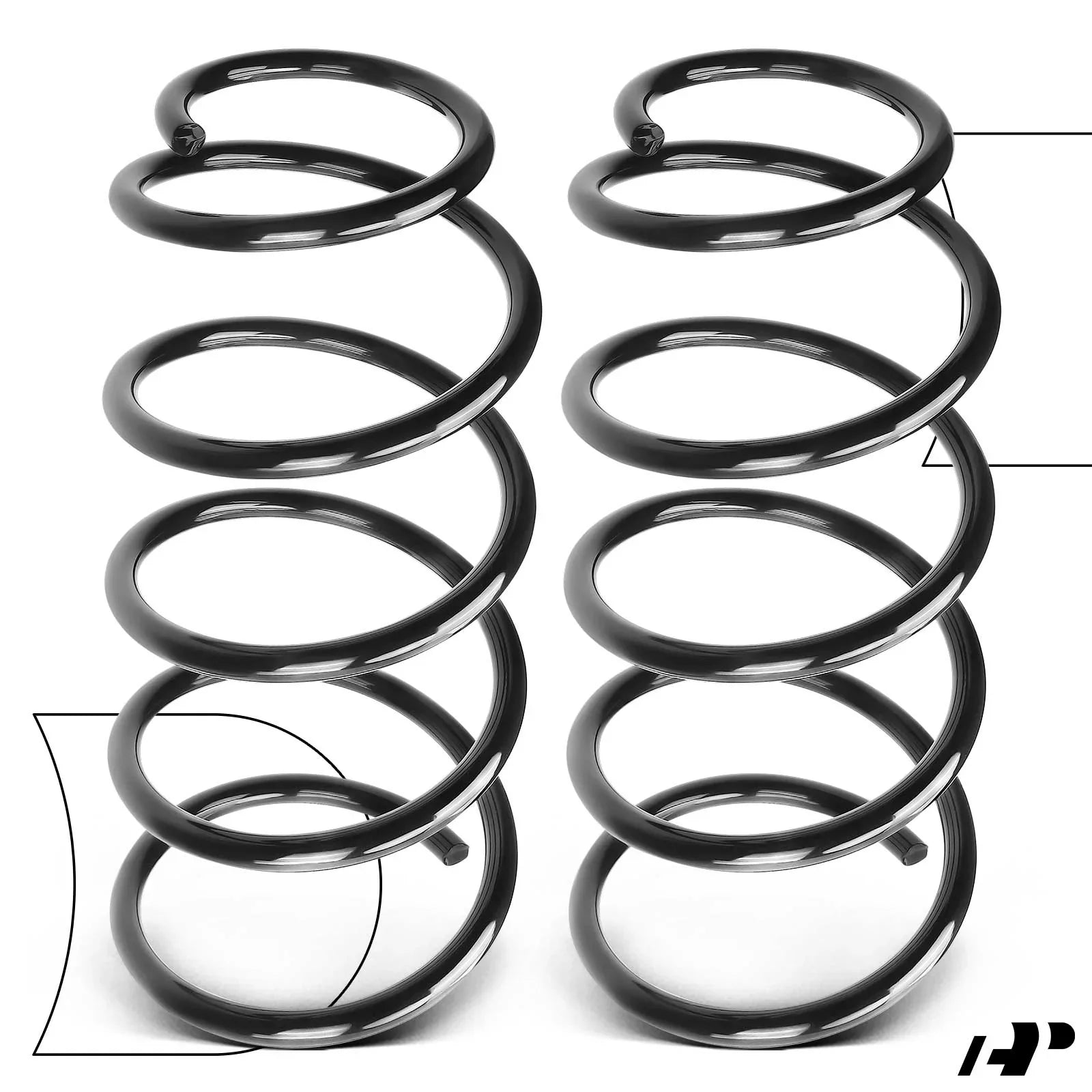 A-Premium 2Pcs Front Suspension Coil Spring Set Compatible with Ford Mustang 2011 2012 2013 2014 3.7L 5.0L, Driver and Passenger Side, Replace# AR3Z5310A, BR3Z5310A