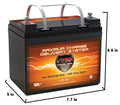 Stylish Vmax V35-857 12 Volt 35AH AGM U1 Battery for Minn Kota Traxxis 45lb Trolling Motor Boat Vehicle
