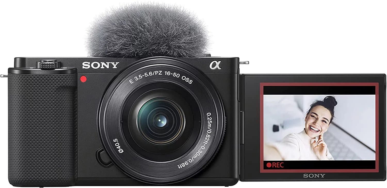 Sony Alpha ZV-E10L 24.2 Megapixel Mirrorless Camera with Lens, 0.63", 1.97", Black