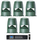 Stylish (5) JBL CONTROL 88M 8" Commercial 70v Outdoor Landscape Speakers + Amplifier