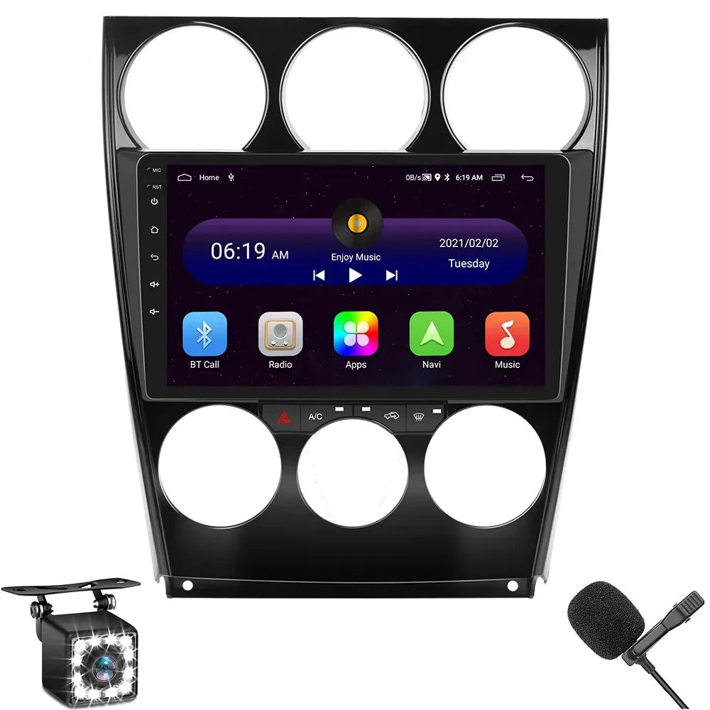 9" 1280*720 IPS For Mazda 6 2004-2015 Android 12.0 2+32GB Car Radio Stereo Player GPS Navi WiFi CarPlay - Exclusive Design