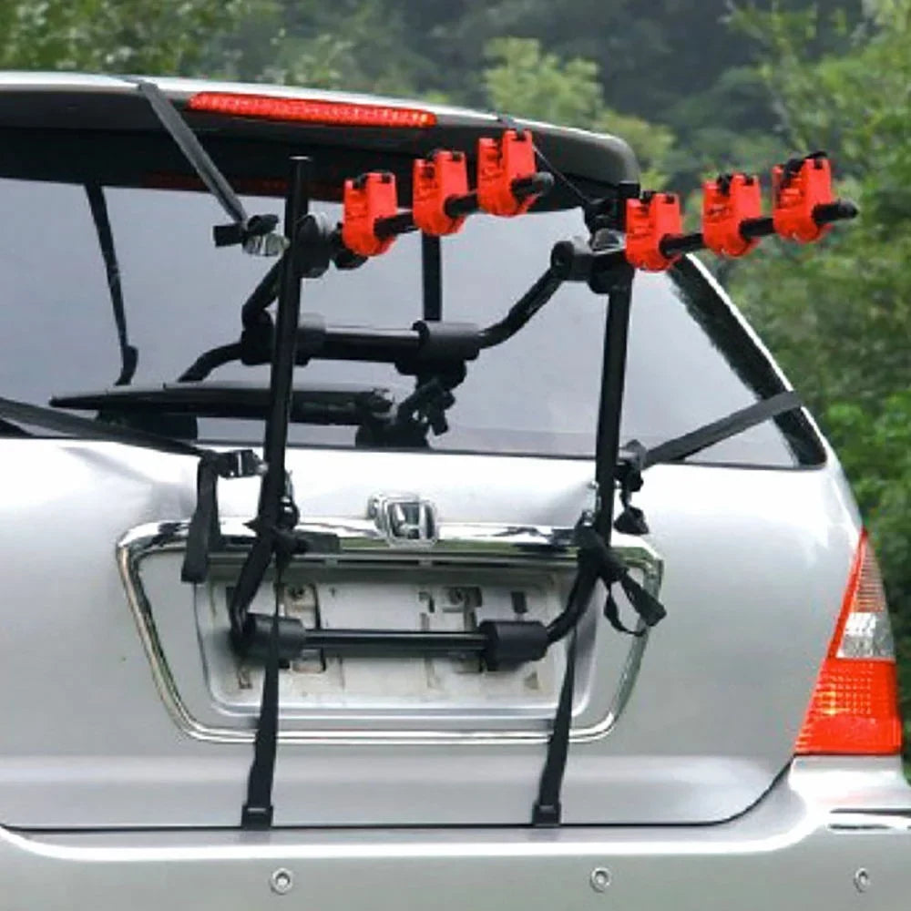 Stylish Loyalheartdy Foldable Bike Hitch Mount Rack 3-Bike Carrier Trunk Mount Rack for Car Minivan SUV Truck Max Load 44.09