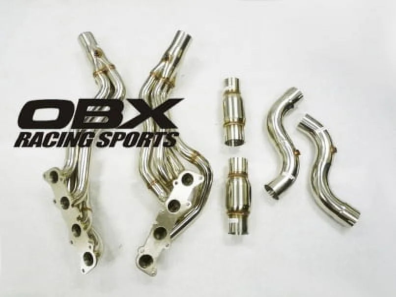 Stainless Steel Long Tube Header Fitment For 15+ Ford Mustang GT 5.0L Coyote AT/MT By OBX-RS - Exclusive Design