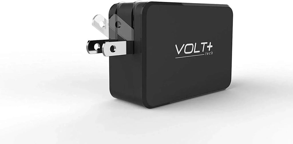 Professional 33W QC 3.0 Compatible with Sony Xperia XA/P/Z5/Z3/Z3v/Z2/E5 Quick Adaptive Fast Charge 3.0 with Folding Blade Plus Both MicroUSB/Type-C Cables [Black/UL Certified]