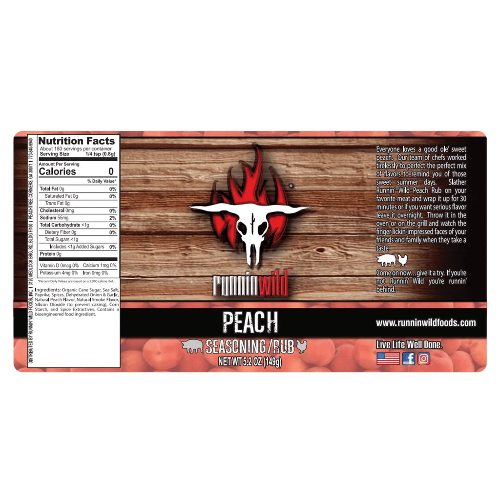 Peach, Apple, and Cherry BBQ Rub Set | Runnin Wild Foods, 16.1 ounces total (Pack of 3)