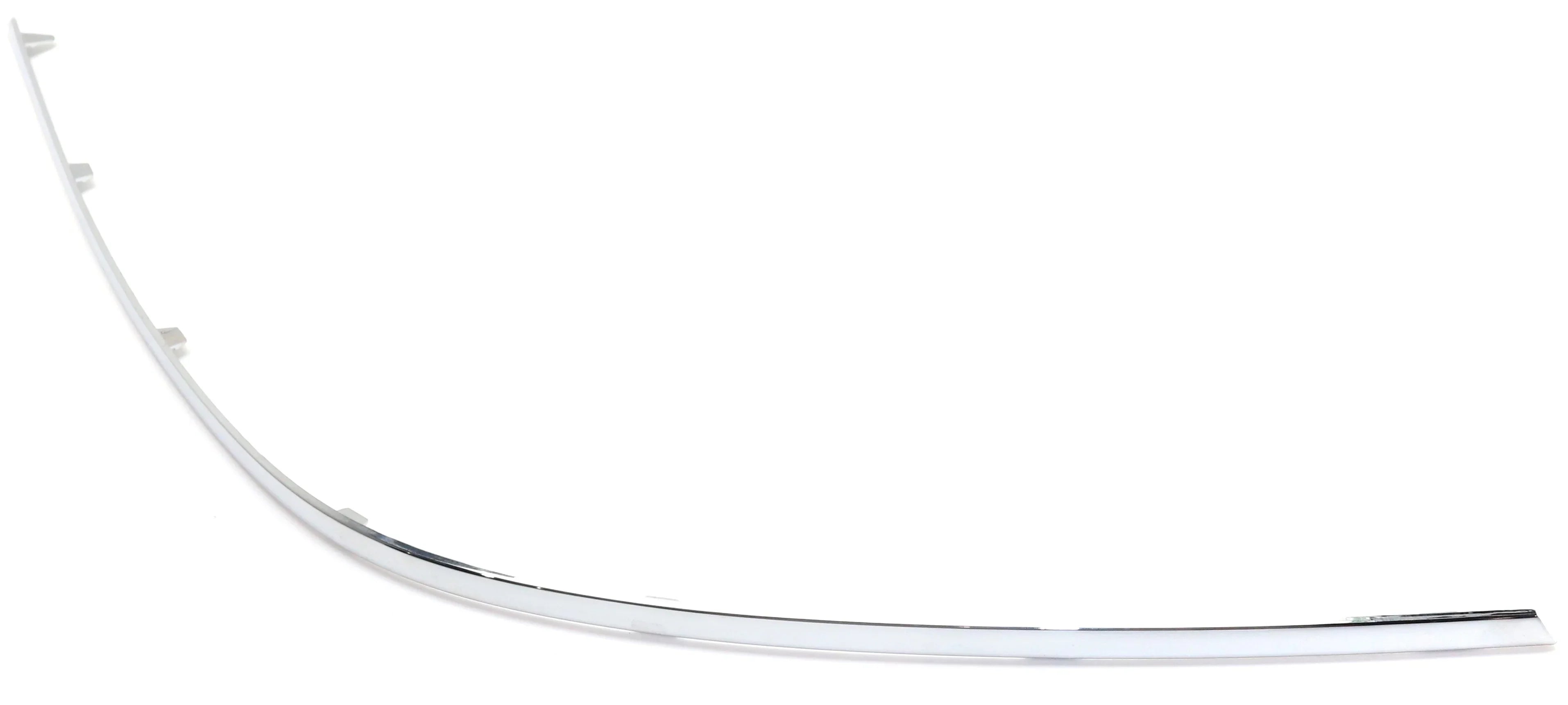 Bumper Trim Compatible With 2012-2014 Mercedes Benz C250 C300 Rear, Left Driver Side, Outer Chrome