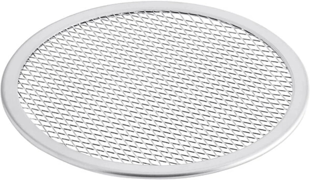 Stylish TrueCraftware- Set of 2 Aluminum 8â Pizza Baking Screen Seamless Rim- Bakeware Pizza Screen Round Pizza Pan Tray Round Baking Tray for Home Kitchen Pizzeria & Restaurants