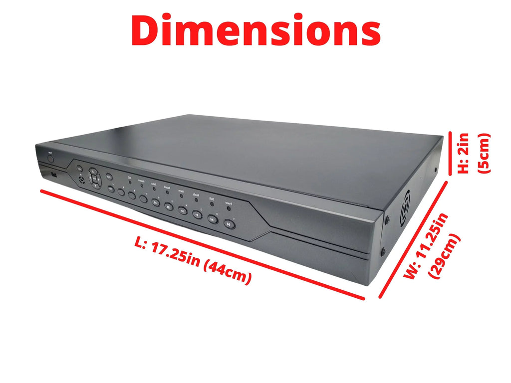 Evertech 32 Channel DVR with 4TB H.265 Digital Video Recorder for CCTV Security Surveillance Camera System - Exclusive Design
