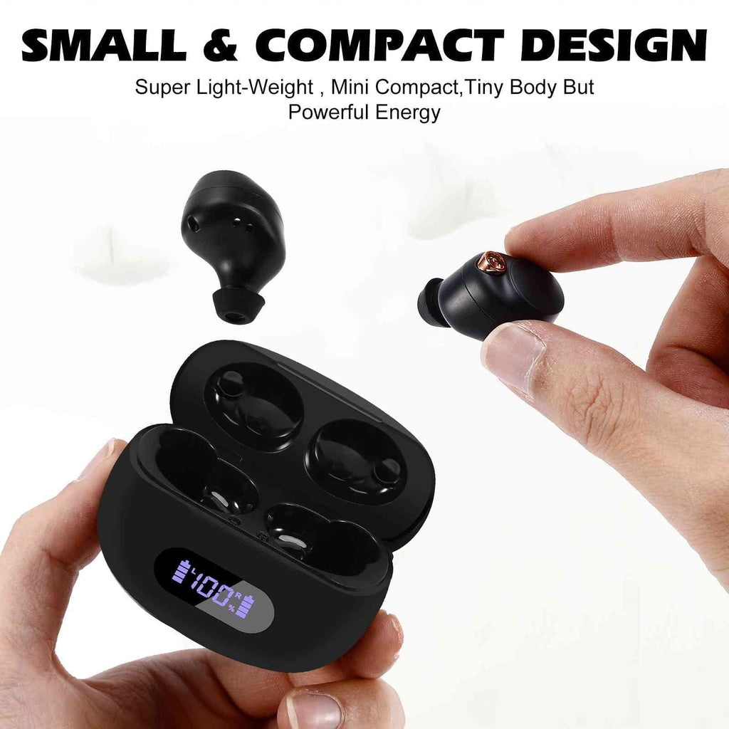 UrbanX True Wireless Bluetooth Earbuds + Charging Case, Black, Dual Connect, IPX5 Water Resistance, Bluetooth 5.2 Connection, Balanced, Bass Boost Compatible with Tab M9