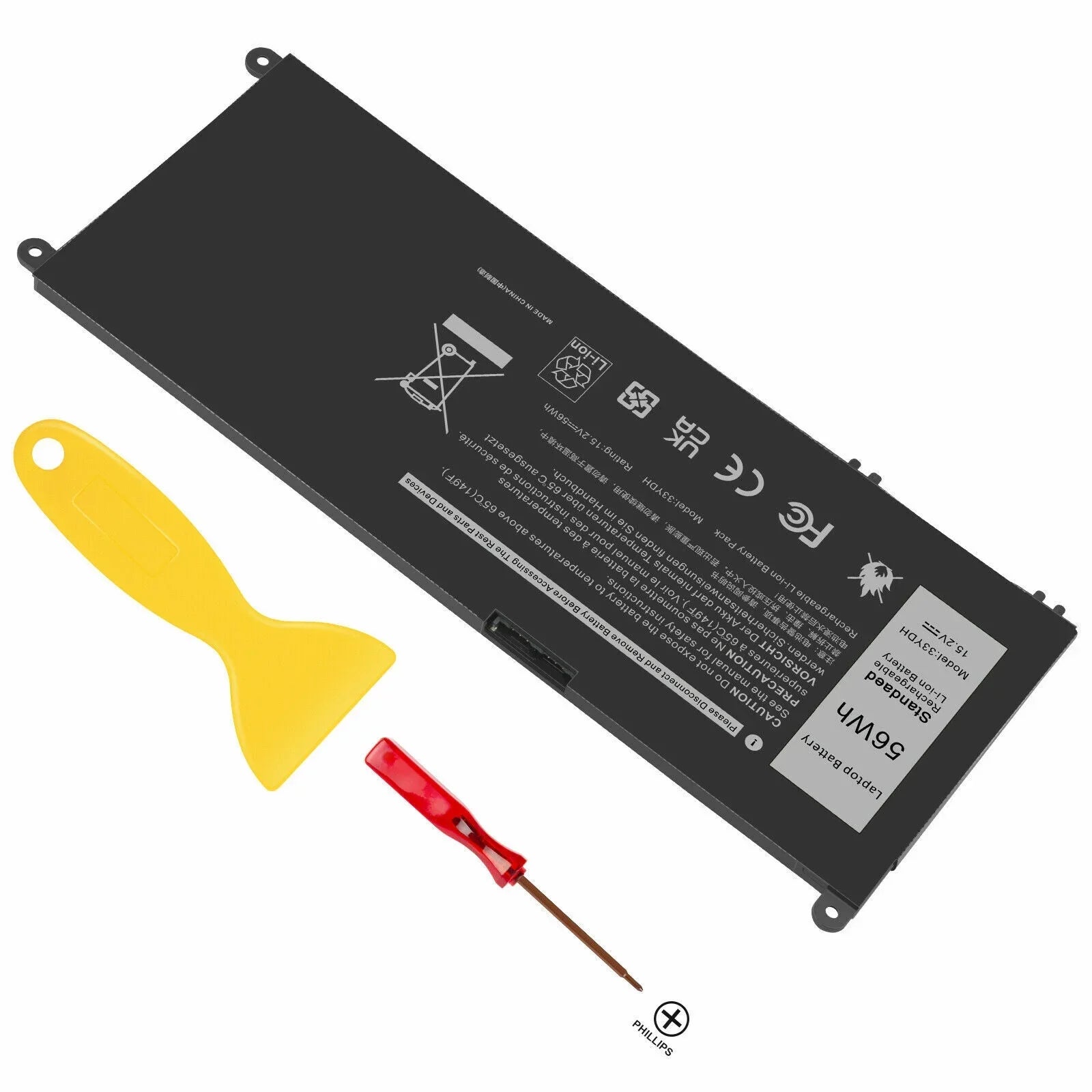 33YDH Laptop Battery For 3380 3590 3580 3480 3490 W7NKD P30E001 US