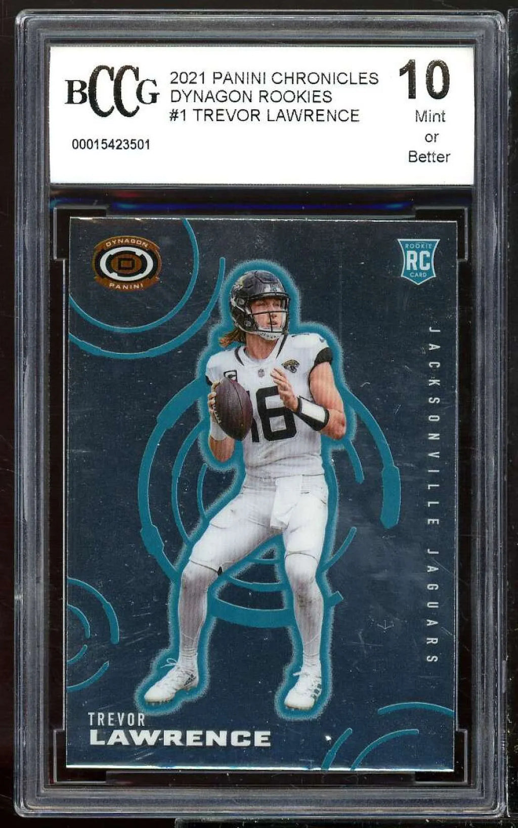 2021 Panini Chronicles Dynagon Rookies #1 Trevor Lawrence Card BCCG 10 Mint+ - Exclusive Design